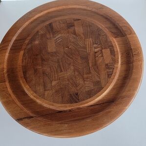 Vintage MCM Teak Cutting Board/Cheese Platter from Denmark